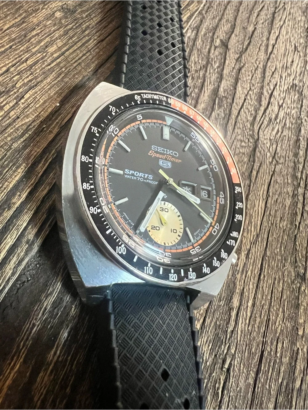 Vintage Seiko 5 Sports Speed-Timer 6139-6030 Chronograph April 1970 Proof Dial